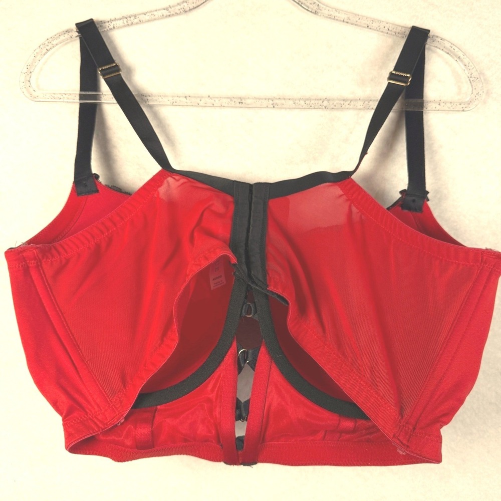 Lane Bryant Cacique Boost Balconette Bra Red Longline 40DDD A83532 Underwire - Picture 13 of 14